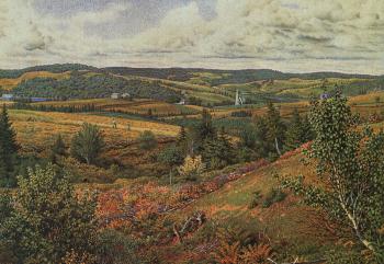 William Trost Richards : Long Pond, Foot of Red Hill